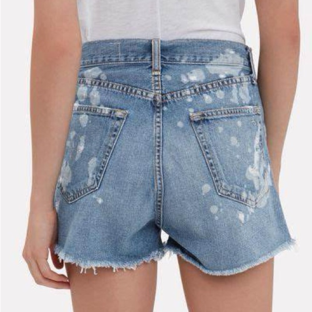 Rag & Bone High Waisted Distressed Jean Shorts